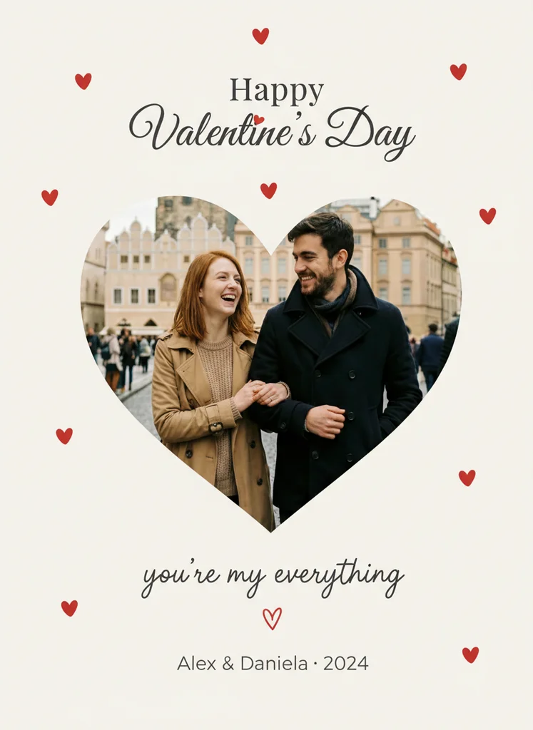 Felicitare de Ziua Îndrăgostiților personalizată